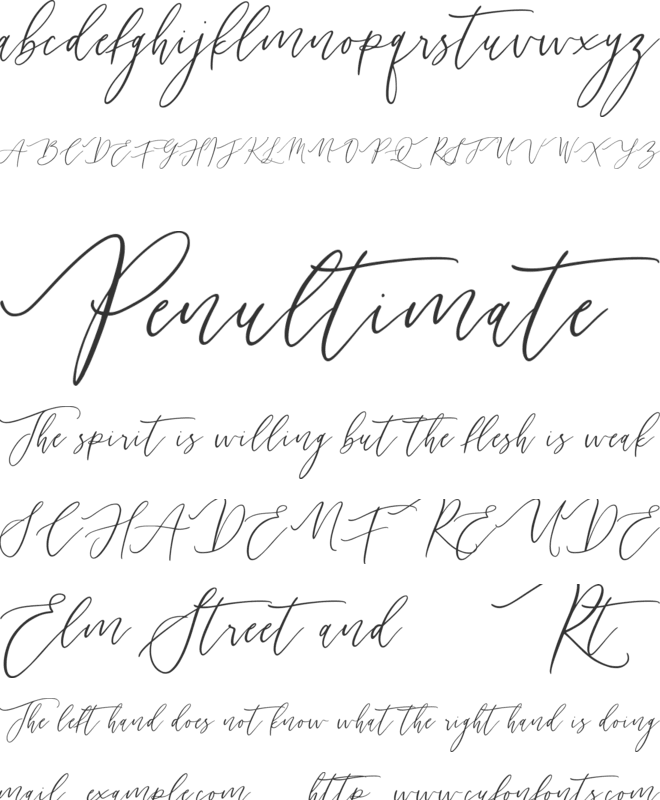 Handita font preview