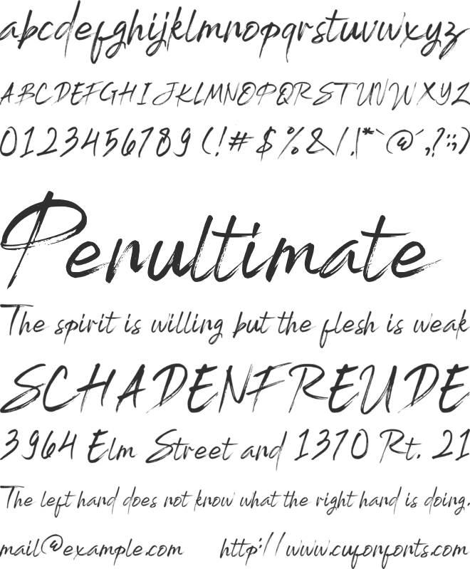 Brightside font preview