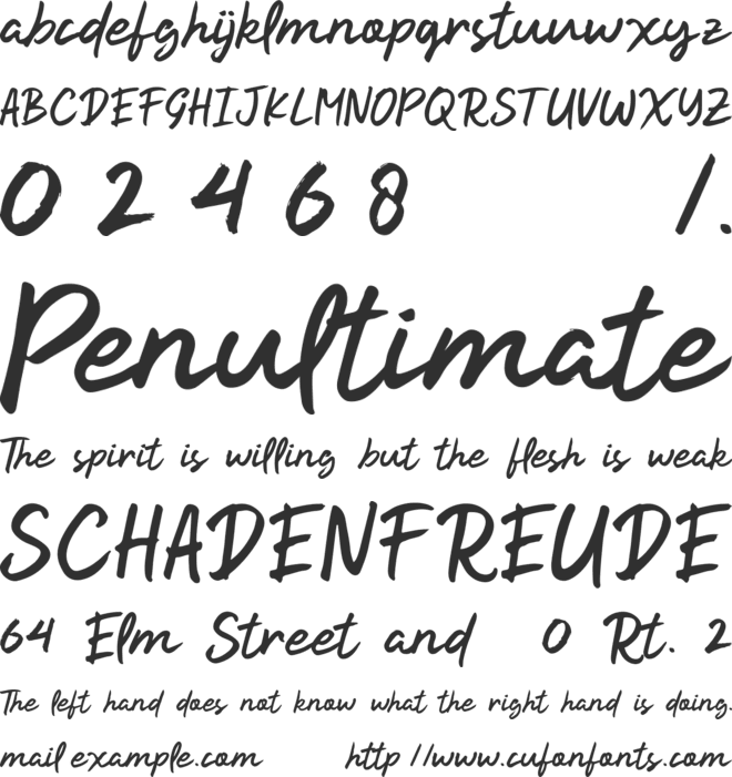 Kindson Free font preview