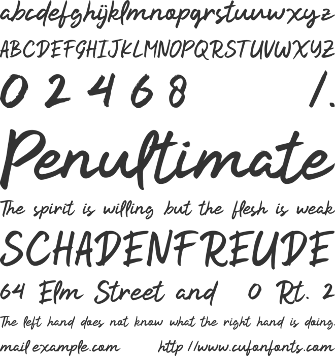 Kindson Free font preview