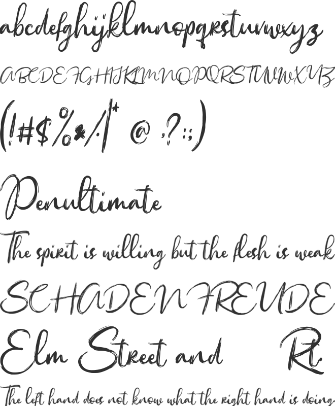 Sacreditty font preview