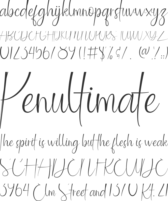 Ballroom font preview