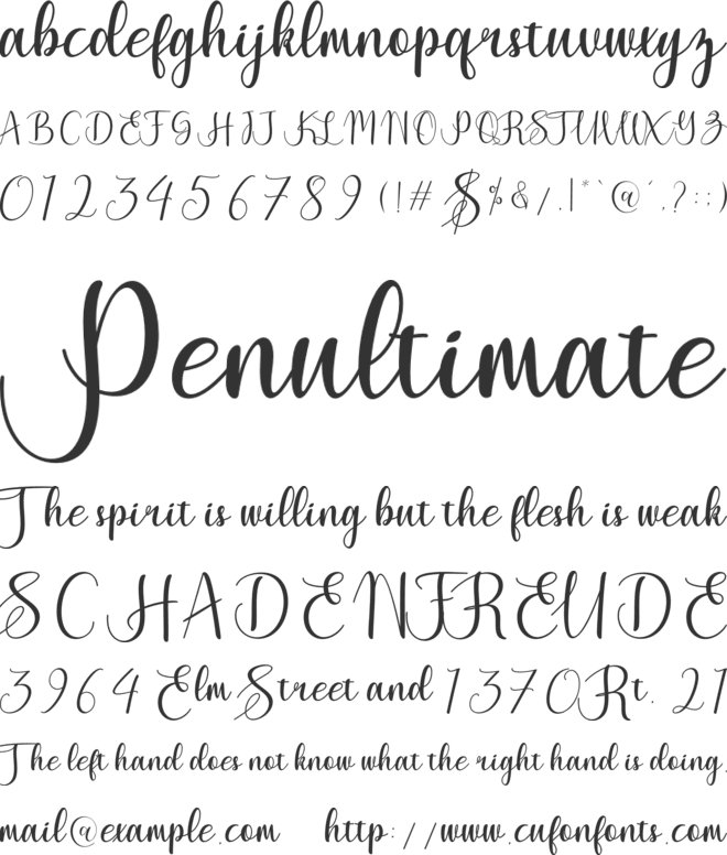 zubayda font preview