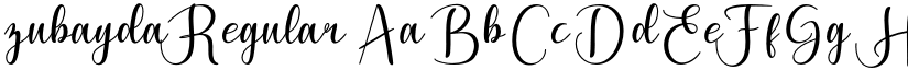zubayda Regular font
