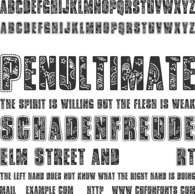 VTKS Bandana font preview