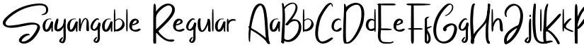 Sayangable Regular font