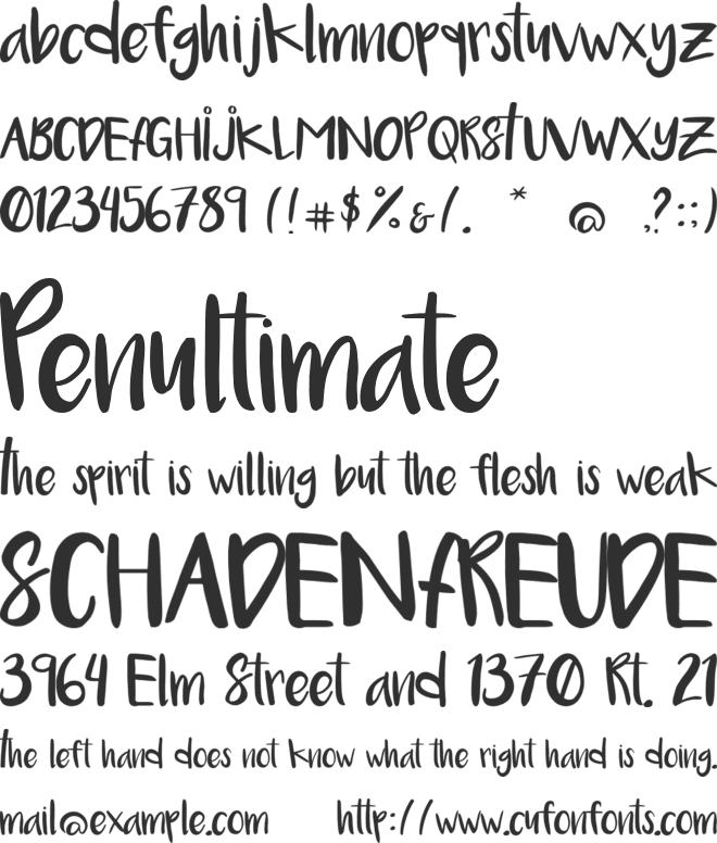 Clegane font preview