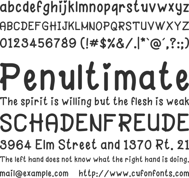 Hello Day font preview
