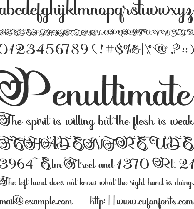 Onarie font preview