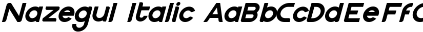 Nazegul Italic font