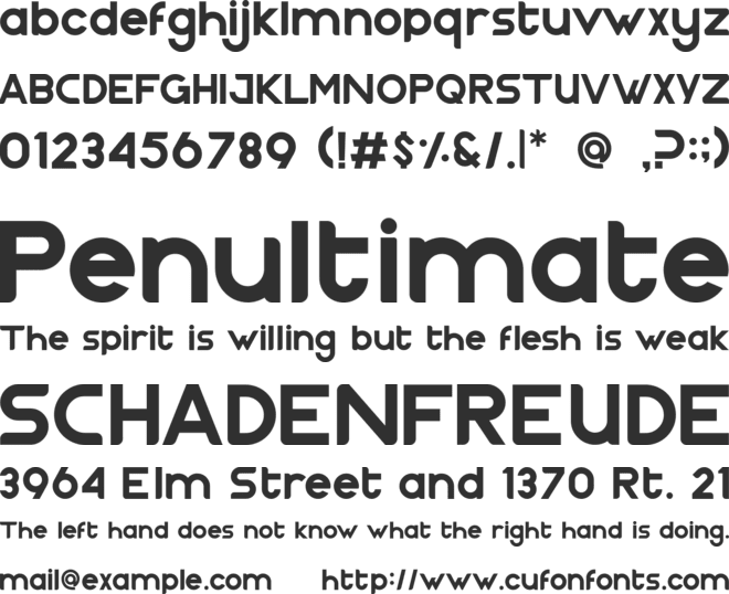Nazegul font preview