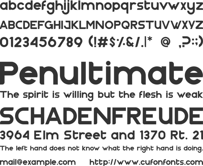 Nazegul font preview