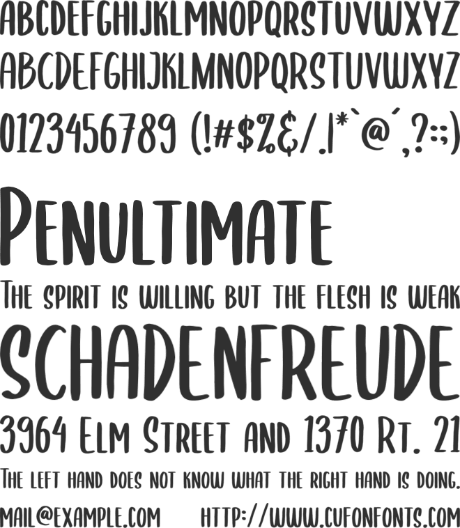 SUBSCRIBER font preview
