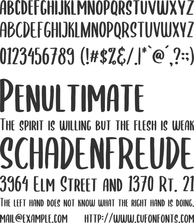 SUBSCRIBER font preview