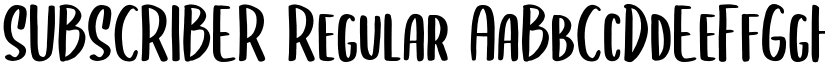 SUBSCRIBER Regular font
