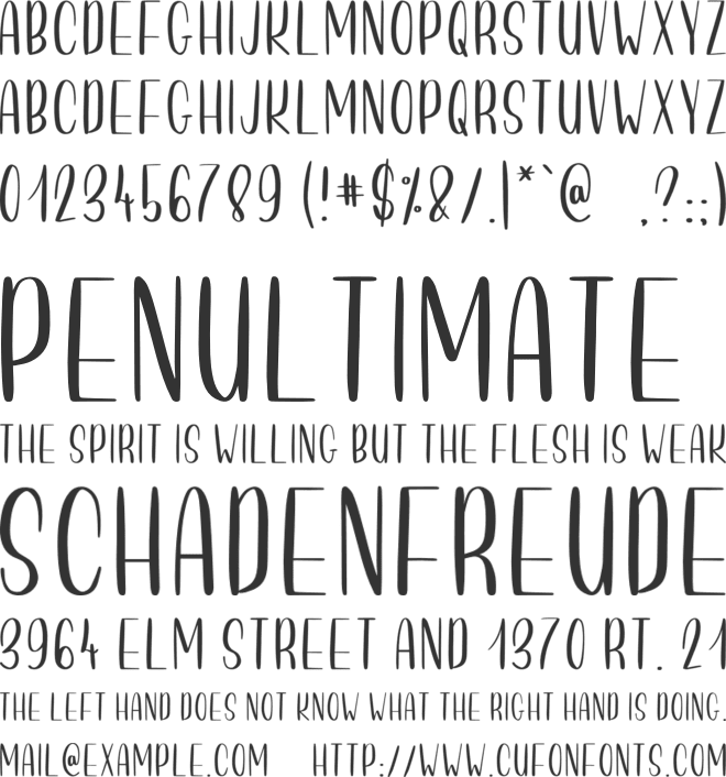 Elisabeth Clara font preview