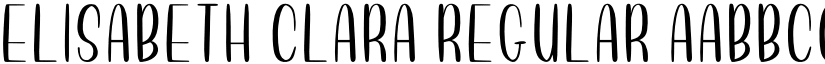 Elisabeth Clara Regular font