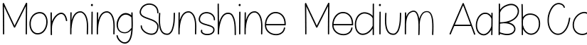 MorningSunshine Medium font