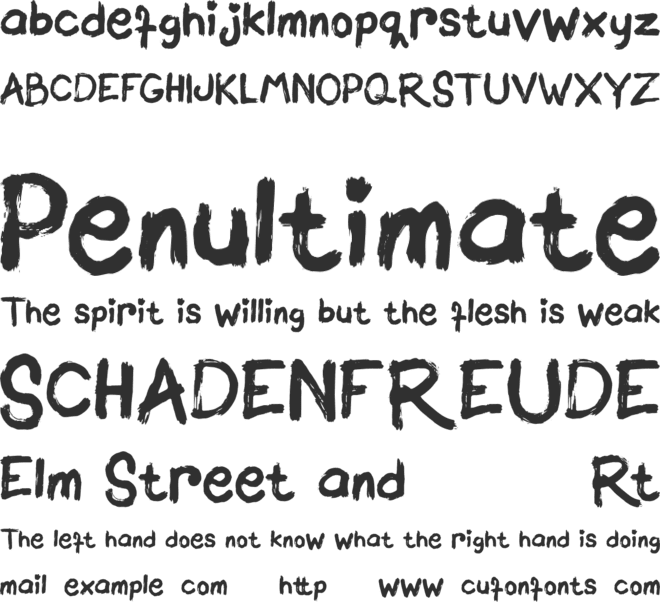 Brownittos font preview