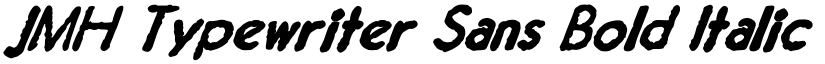 JMH Typewriter Sans Bold Italic font