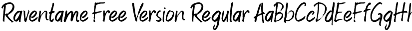Raventame Free Version Regular font