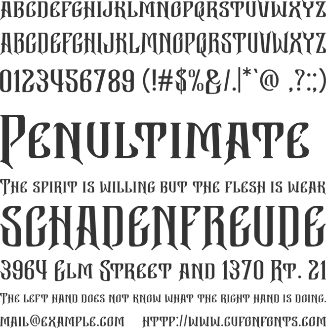 Bekelakar font preview