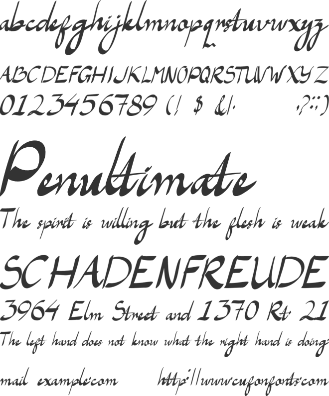LaAladdins font preview