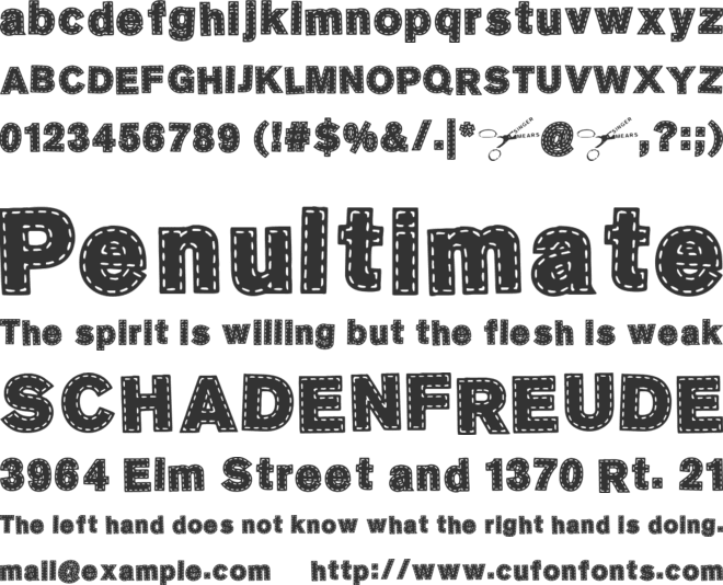 Singer Mears font preview