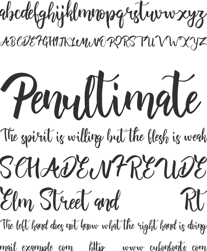Westminster font preview