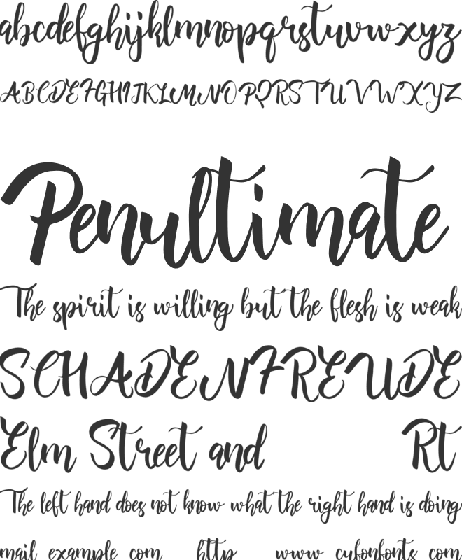 Westminster font preview