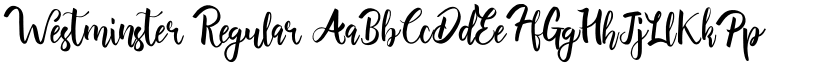Westminster Regular font