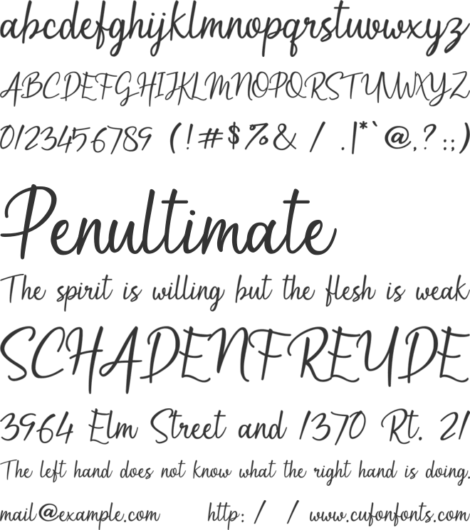 Arumdalu font preview