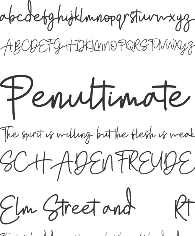 Bratarini FREE font preview