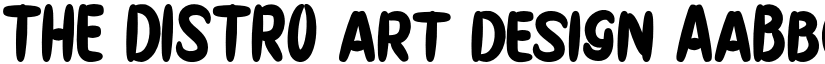 THE DISTRO art design font