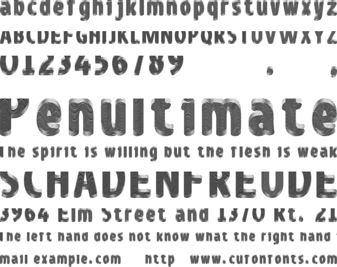 Guilloche font preview
