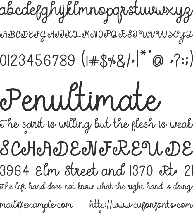 heartbeat font preview