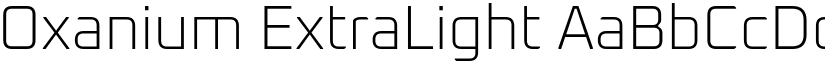 Oxanium ExtraLight font