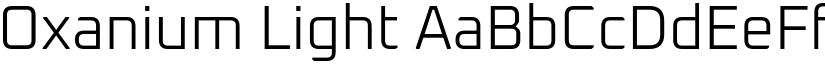 Oxanium Light font