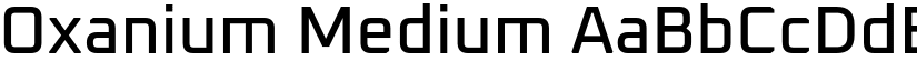 Oxanium Medium font