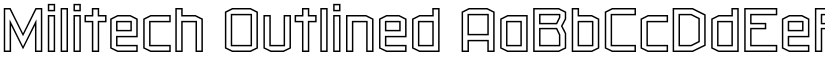 Militech Outlined font