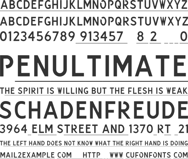 Kenteken font preview