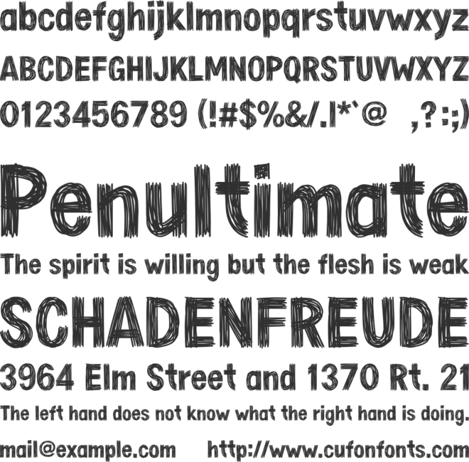 Thornback font preview