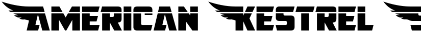 American Kestrel Straight Laser Regular font