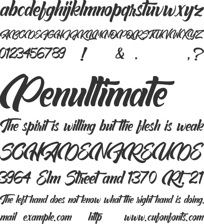 Rhyndatton font preview