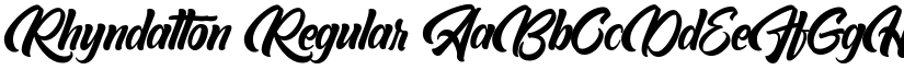 Rhyndatton Regular font
