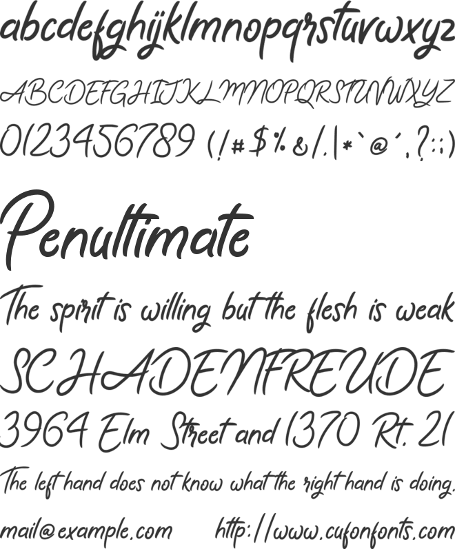 Romy & Jules font preview