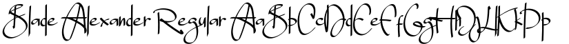 Blade Alexander Regular font