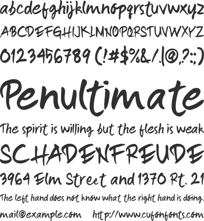 Brullos font preview