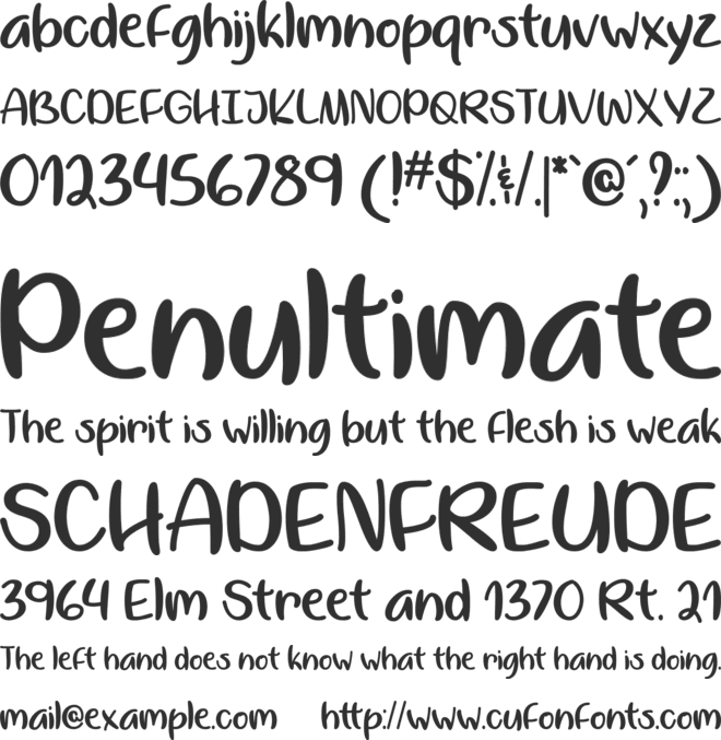 By Me font preview