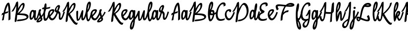 ABasterRules Regular font